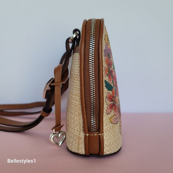 BRIGHTON Paradise Garden Jovie Fabric-Straw Organizer Bag- Natural Multi 🎈$195. - Picture 8 of 16